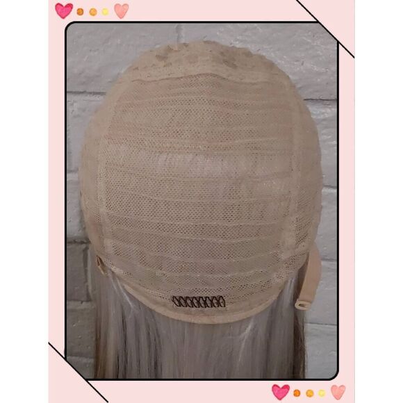 NEW~Ombre Blonde to Black 24" Straight Multi-Fiber Blend Wig~Gorgeous~ - Picture 6 of 6